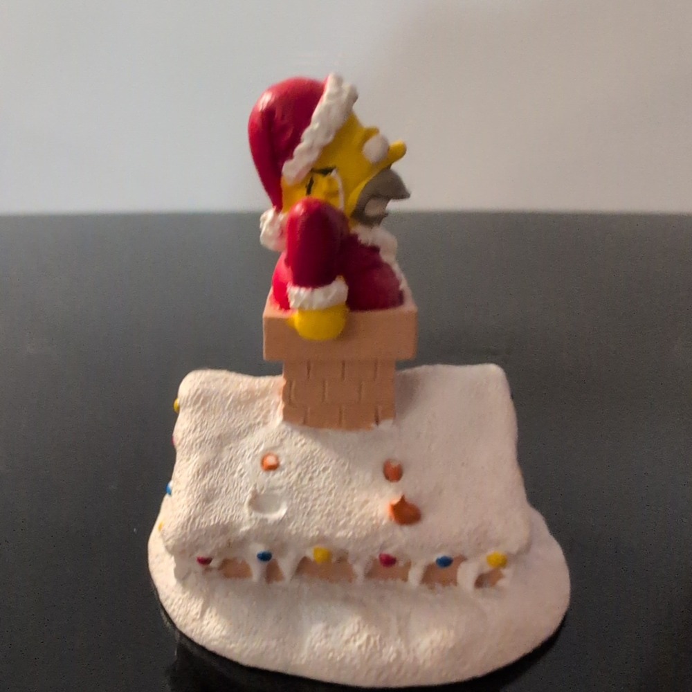 Hawthorne Village Simpsons Fat Chance Homer Santa Figurine 2005 - Picture 2 of 5